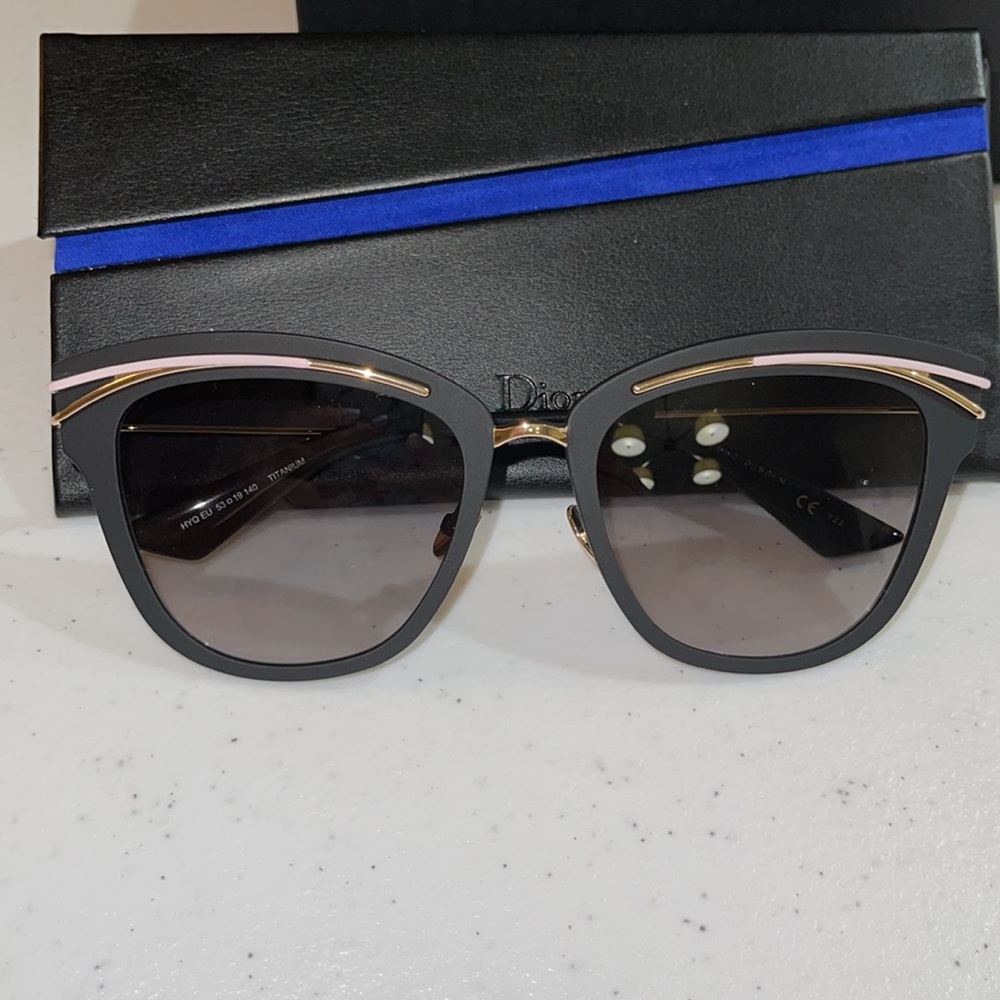 So Dior square Cat Eye black 53mm sunglasses NEW - Picture 16 of 16
